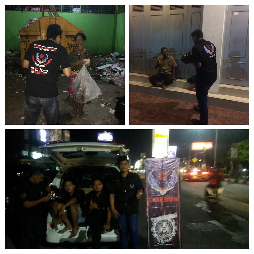 Kopdar jalur 234 SC Regwil Cirebon dgn tema "berbagi nasi bungkus"