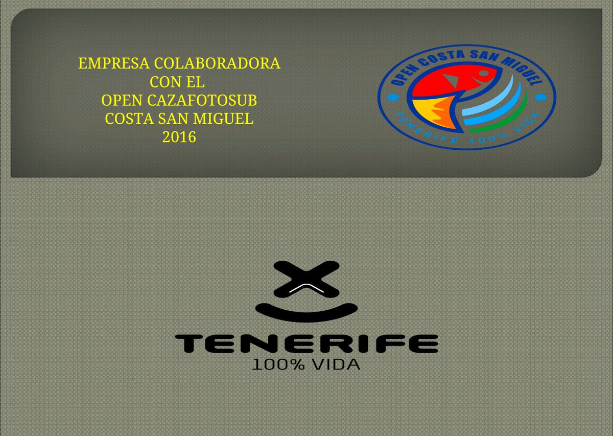GarciaFrandasha's tweet photo. Gracias por la colaboración con el Open Cazafotosub Costa San Miguel 2016 https://t.co/eFf442IIYH