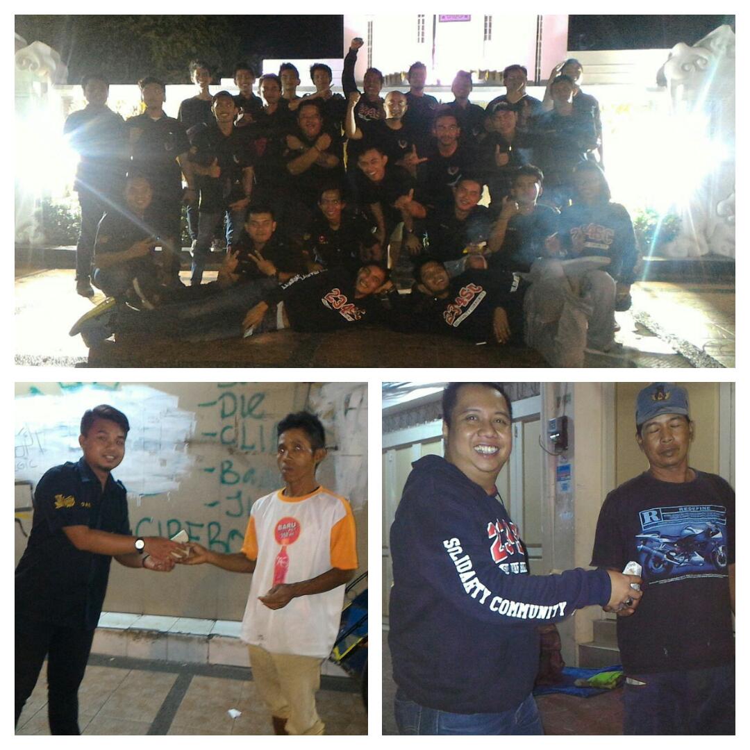 234 SC Regwil Cirebon berbagi nasi bungkus