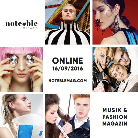 NOTEBLEMAG's tweet image. NOTE#BLE MAGAZINE 
A magazine for Music and Fashion Worthy to be remembered 
noteblemag.com