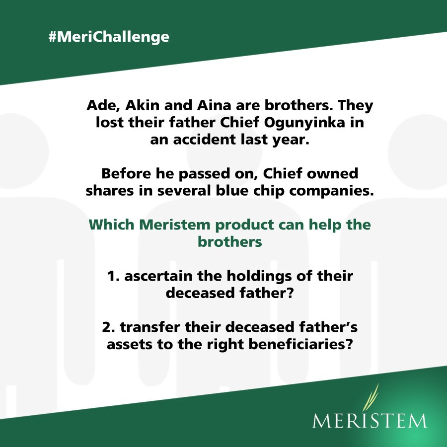 MeristemNigeria's tweet photo. #TGIF The 1st & 10th persons to correctly answer these 2 questions will certainly hear from us. #MeriChallenge https://t.co/fvUkuYH61B