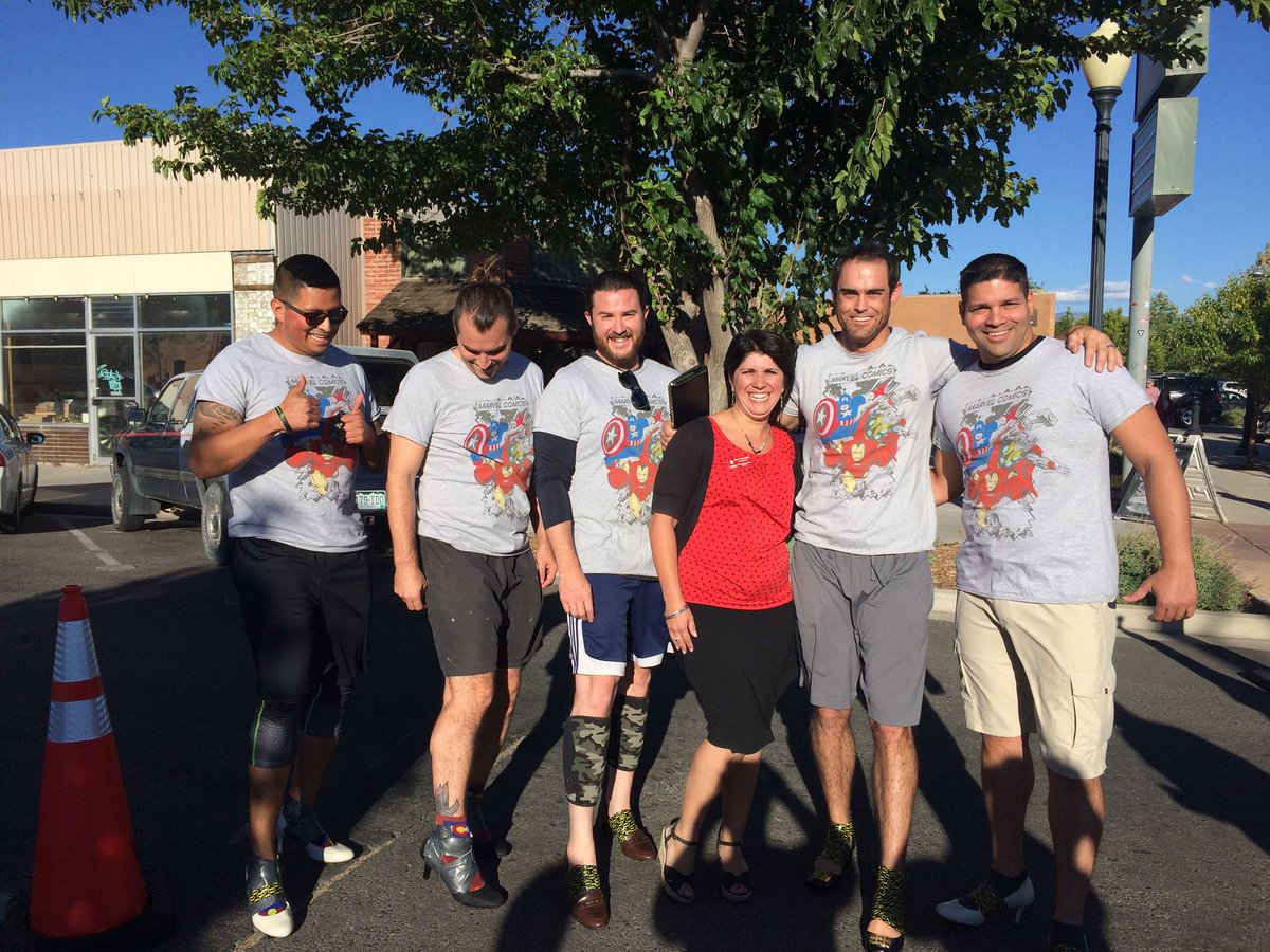 MesaCountyNews's tweet photo. Dept. of Human Services Team competed in the 2016 Men in Heels Race. What a great group of men! #MesaCountyProud https://t.co/LSYXJSyM9Y