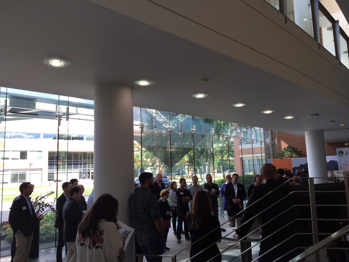 ThingWorx's tweet photo. Demo time! #PTCThinkTank @MassChallenge #AR #SLM #PLM #CAD #IoT https://t.co/A7sX9fmHQD