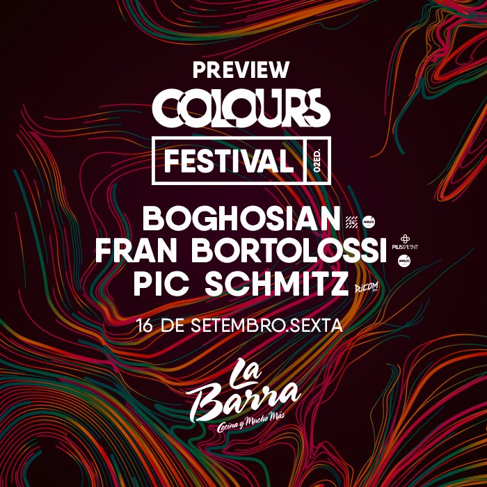picschmitz's tweet photo. Hj tem no @La_Barra o preview da @Colours_RS, comigo @FranBortolossi e @Boghosian! #coloursfestival #coloursrs https://t.co/pqzUPWliTs
