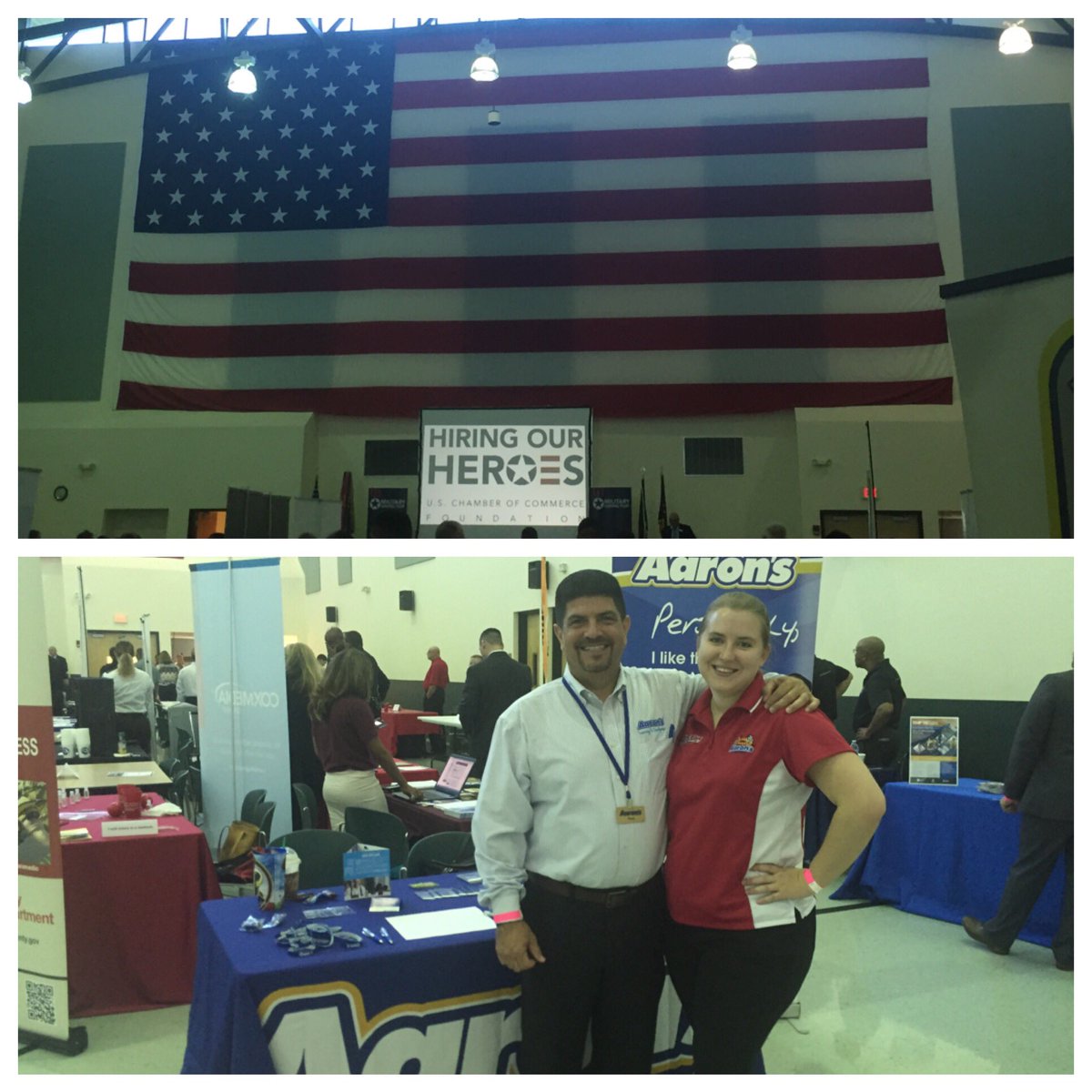 JamieLykins's tweet photo. Spending the day with SRM, Tom &amp; TAP, Cathy @hiringourheroes in #PinellasParkFL #HiringOurHeroes #LifeAtAarons 🇺🇸 https://t.co/lZgJ4bWf5x