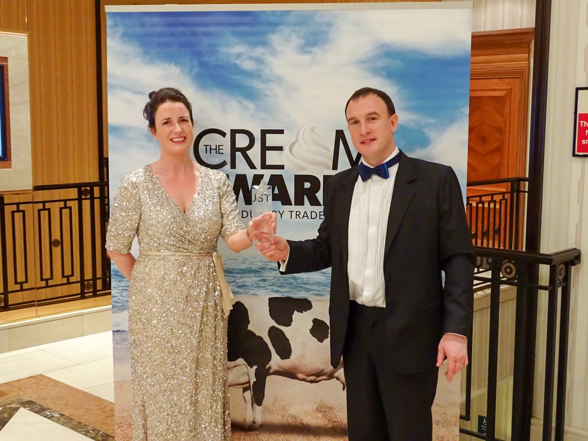 dairymaster's tweet photo. 'Cream of the Crop!' Our Swiftflo #Commander won the top prize for 'Overall Product Innovation' at the @dairyawards https://t.co/VKha5Zqo7U