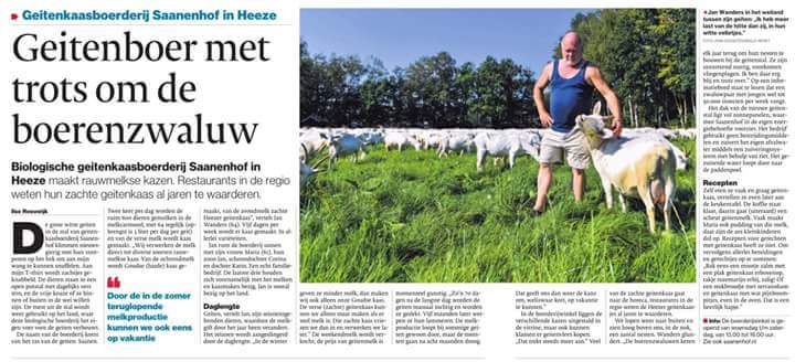 saanenhof's tweet photo. Mooi! In het Eindhovens Dagblad vandaag. https://t.co/Iykfayw1dw