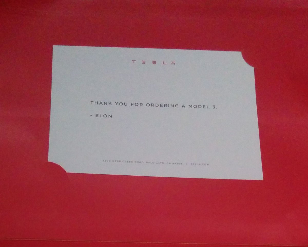 mrjataayu's tweet photo. Got a package from @elonmusk . Thanks for keeping the excitement going  #TeslaModel3 https://t.co/TnBXUr5CAY