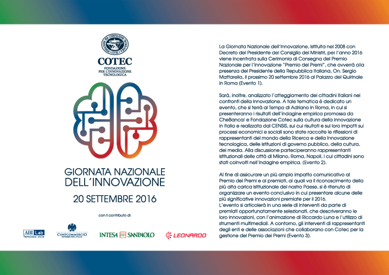 PNICube's tweet photo. “Premio dei Premi” per l’Innovazione - Roma martedì 20 settembre 2016 - https://t.co/O7IhgNFrJk #startup #scaleup https://t.co/P4uFmFidhw