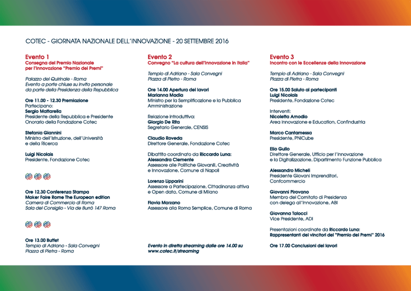 PNICube's tweet photo. “Premio dei Premi” per l’Innovazione - Roma martedì 20 settembre 2016 - https://t.co/O7IhgNFrJk #startup #scaleup https://t.co/P4uFmFidhw