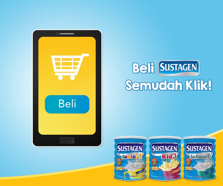 SustagenClub's tweet photo. Dapatkan kemudahan belanja Sustagen di mana saja dan kapan saja. https://t.co/hvB8NGYzOv #SustadanSiKecil https://t.co/uBFsMsid0D
