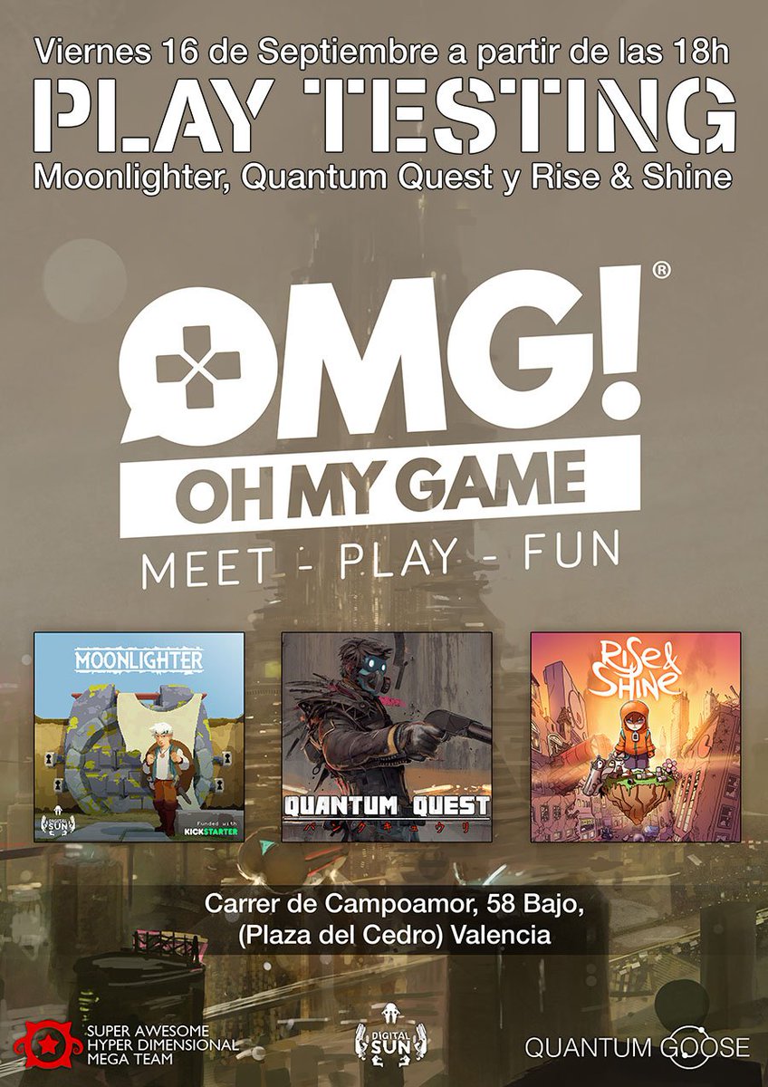 SoldierGoose's tweet photo. We have a play testing in Valencia with Rise &amp; Shine and Moonlighter developers #screenshotsaturday https://t.co/pnSL8RxaOI