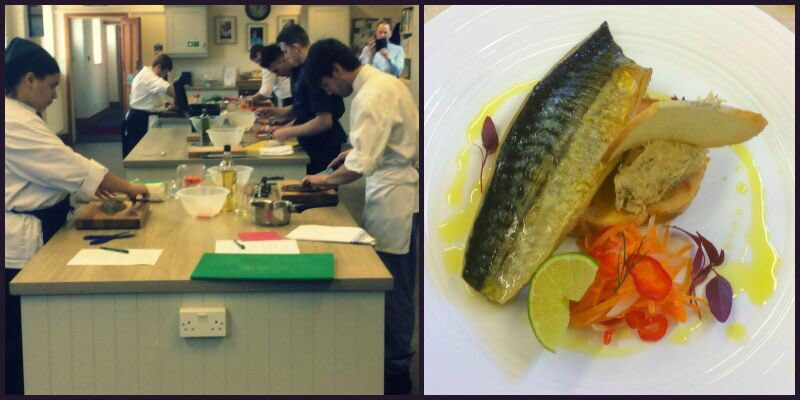 compassgroupuk's tweet image. #FridayFish courtesy of our #ApprenticeChefs - #sustainable mackerel bruschetta &amp;amp; pickled vegetables. YUM!