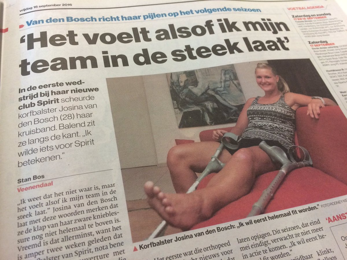 Stan Bos (@stanschrijft) on Twitter photo In #ADAC: Zware blessure Josina van den Bosch van <a href="/CKVSpirit/">CKV Spirit</a>: 'Het voelt alsof ik mijn team in de steek laat' In #ADAC: Zware blessure Josina van den Bosch van <a href="/CKVSpirit/">CKV Spirit</a>: 'Het voelt alsof ik mijn team in de steek laat'