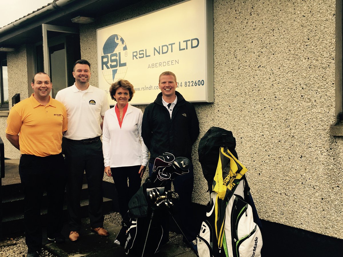 RSLNDT's tweet photo. All ready for the BINDT Golf outing at Kemnay Golf Course! #RSLNDT #NDT #BINDT #kemnaygolfcourse #Golf #Fore https://t.co/Q0U0Rm27pc