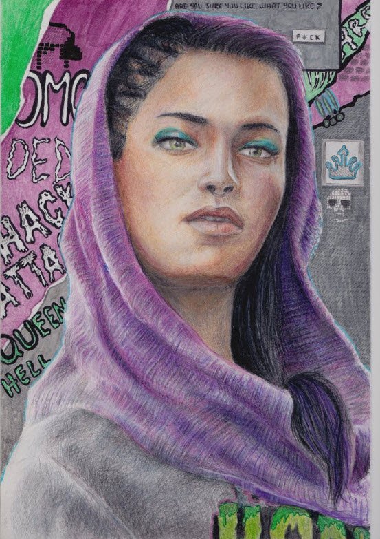 watchdogsgame's tweet photo. Thank you Hellwenn for this awesome Sitara fan art in pencil! #FanArtFriday https://t.co/iQd9zx0PWD