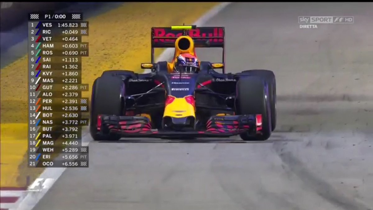 Formula1WM's tweet photo. SkySportF1HD: Il più veloce è Max33Verstappen: ScuderiaFerrari MercedesAMGF1 sono avvisate! #SingaporeGP #SkyMotor… https://t.co/lKBFwQ6cpq