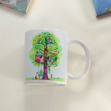 Thereyouart's tweet image. Say cheers to the weekend with this Happy Tree Design white ceramic mug! &amp;gt;&amp;gt; bit.ly/2d5dUzP