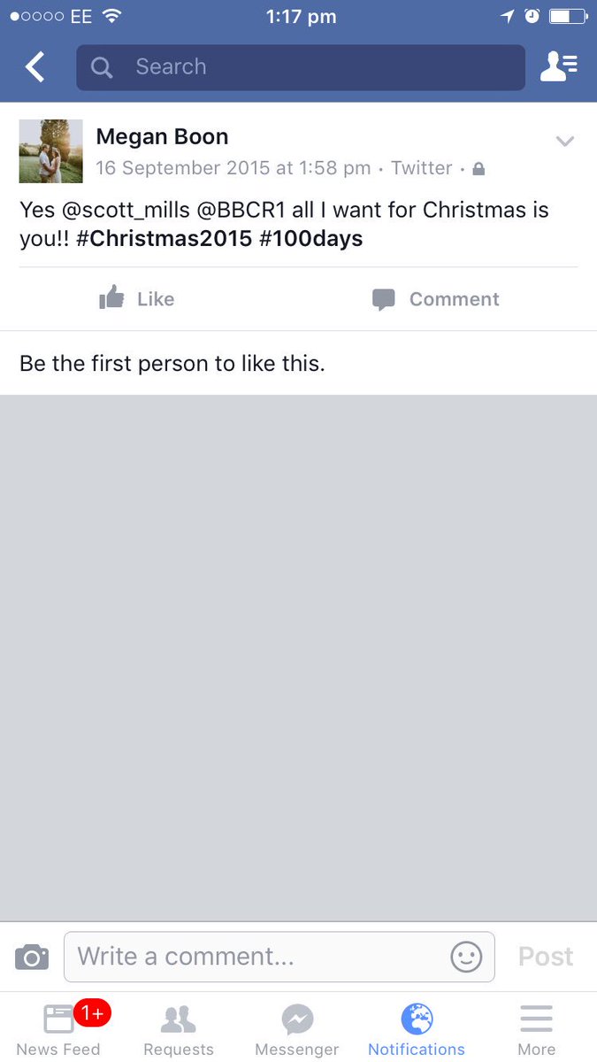 megan_boon's tweet photo. This time last year...... @scott_mills @BBCR1 surely it's time!! #100days #christmas #alliwantforchristmasisyou https://t.co/L2F465CzCn