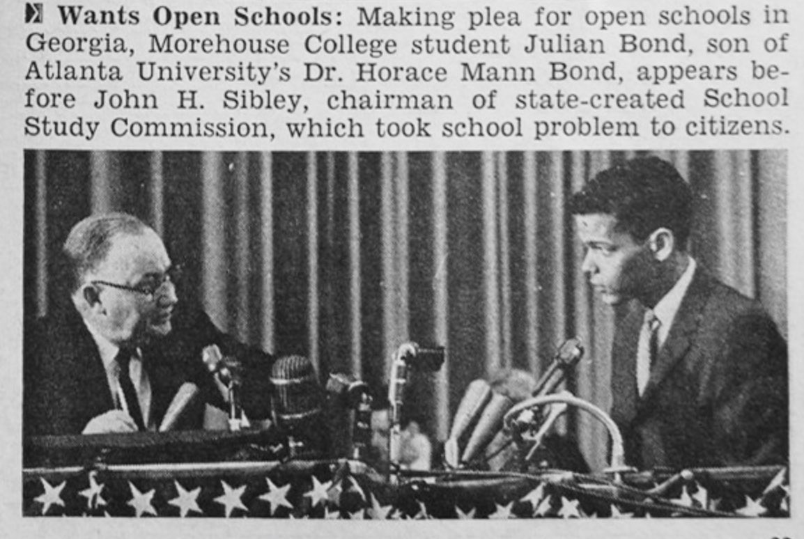 ClassicHBCUs's tweet photo. @Morehouse College Student Julian Bond makes plea to keep schools open in Georgia - Jet Magazine, April 21, 1960 https://t.co/pQsacHroXn
