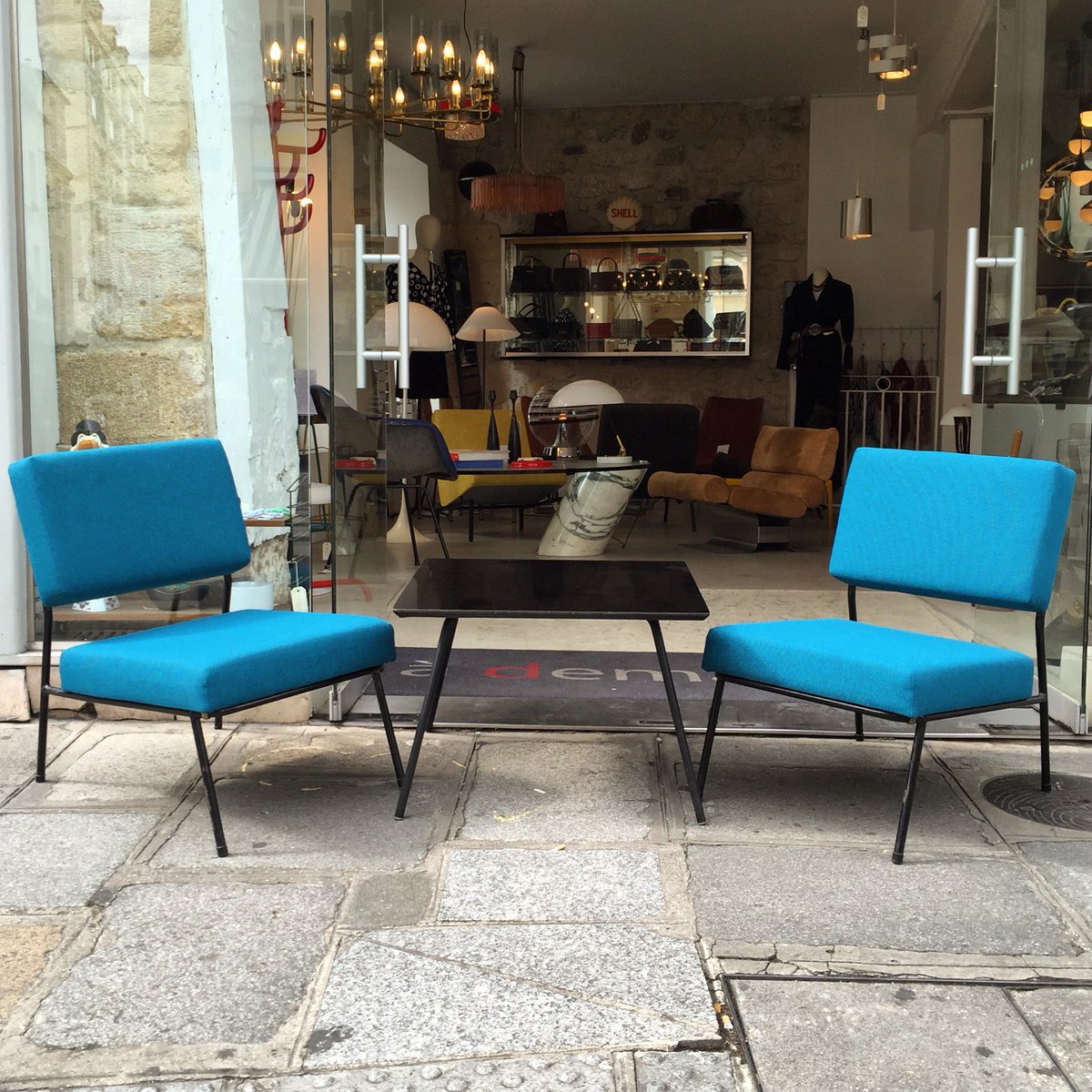 #Vintage #ForSale > Pierre Guariche easy chairs ed. Airborne 1950s + matching coffee table > sales@design-only.com