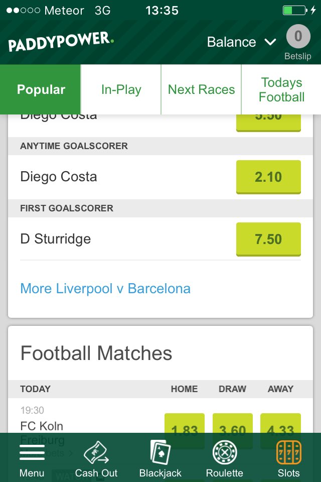 dubbo87's tweet image. @paddypower somethings gone wrong with the app, I didn't know it was Liverpool v Barcelona tonight #ITissue 😉