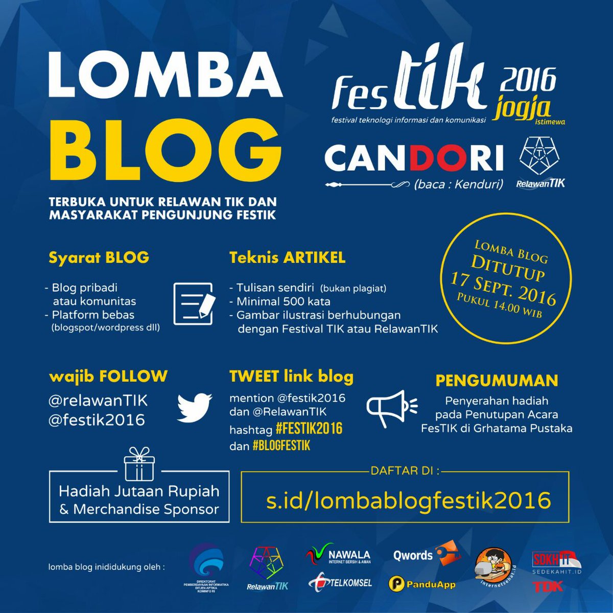 festikaceh2017_'s tweet photo. Ayo serbu lombaNyaaaa https://t.co/XtorSRULJ0 utk pendaftaran https://t.co/P73n7CGItc
