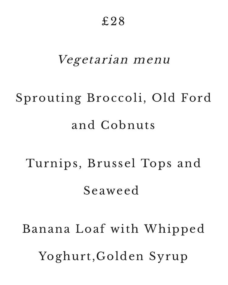 We are #veggiefriendly! #veggie menu for the popup 1/2 Oct at #Clerkenwell Kitchen #vg #Britishfood #LondonPopup