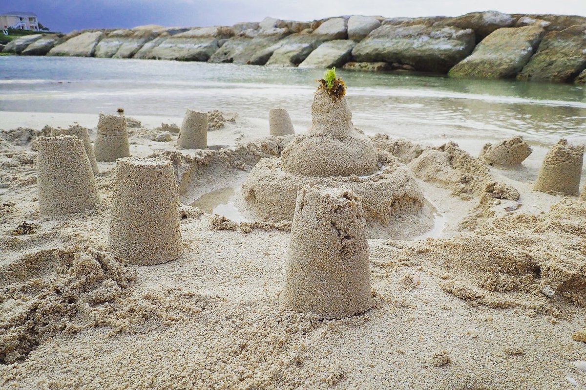 ‘Even Castles made of sand, fall into the sea, eventually’. 🌴 🌊 #Jamaica #photography #sandcastle