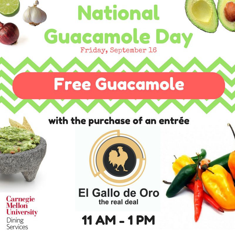 ChartwellsatCMU's tweet photo. Happy National Guacamole Day! #CMUdining https://t.co/NFOYBmwIbv