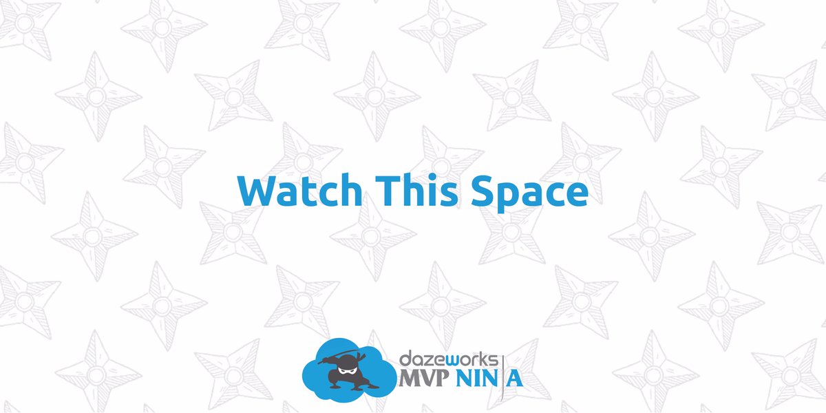 dazeworks's tweet photo. We are all set with the next #AwesomeMVP interview from the #MVPNinjaSeries. Stay tuned for the hints!! https://t.co/VtcjK5dMwQ