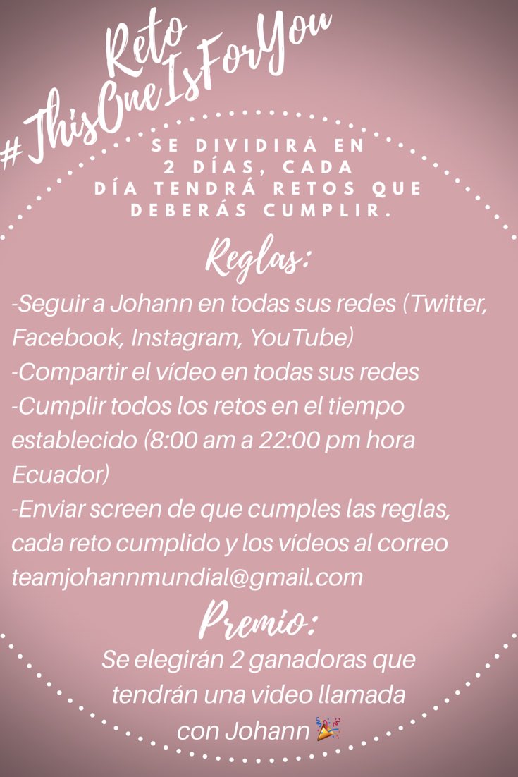 teamjohannquito's tweet image. Y el reto #ThisOneIsForYou ya está aquí 🎉 ¿Quién ganará esa video llamada?