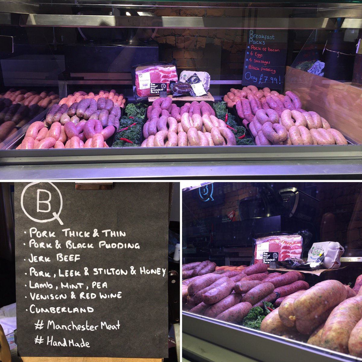 butchersquarter's tweet photo. Hand made #Sausages from #FreeRange #local #pork in the window for the #weekend

#ManchesterMeat #BackBritishFarming https://t.co/g0lxgdl2dq