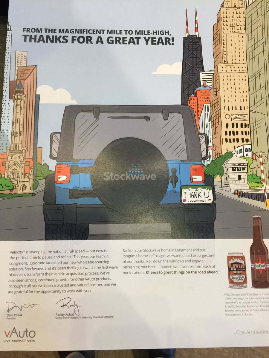 TimWJackson's tweet photo. 99 bottles of root beer on the wall - thx Dale @vAuto @vAutoInc #Stockwave #BestMarketingEver #GooseIslandRB https://t.co/iAqtm7OUMy