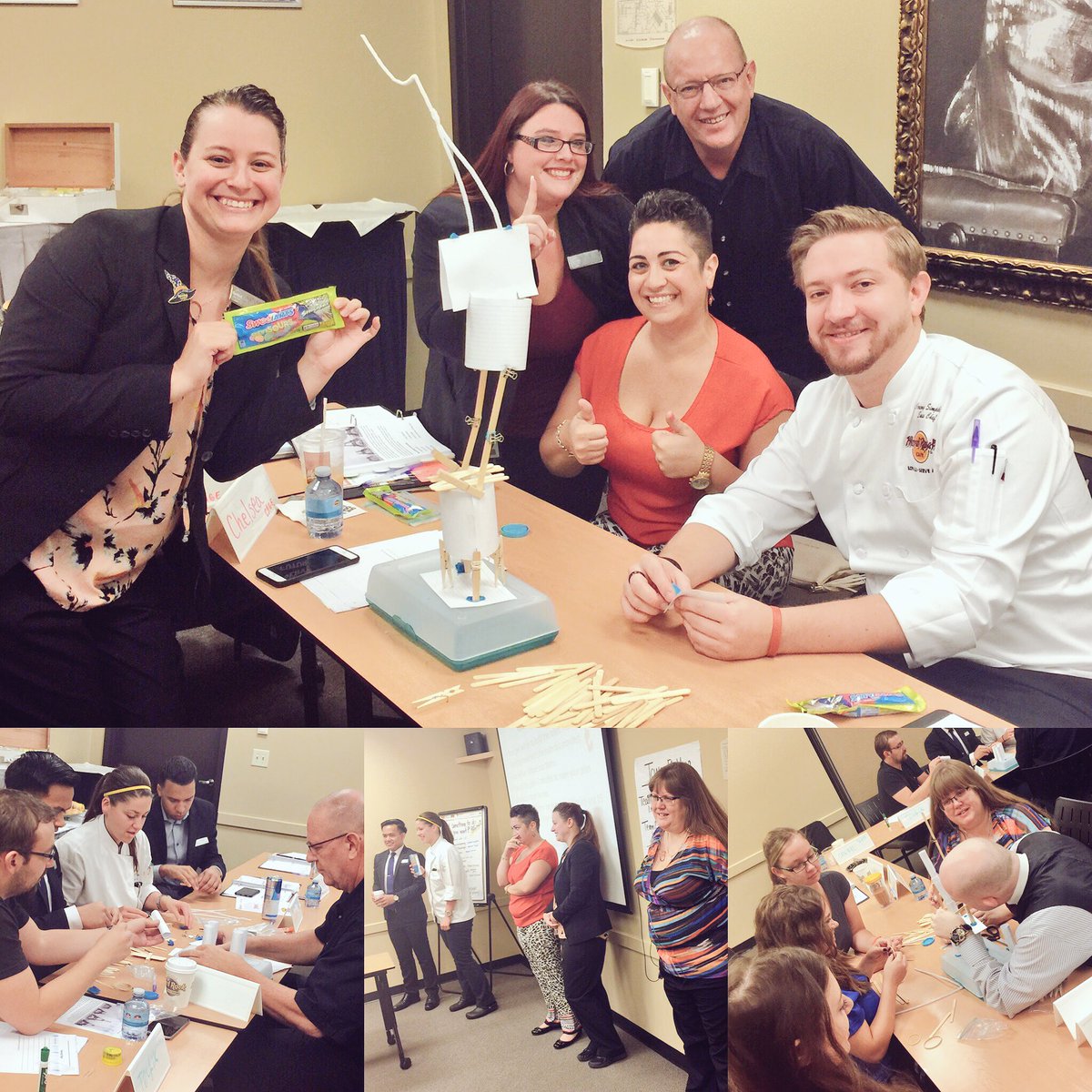 RockinGarnetGal's tweet photo. Yellow Submarine Inc. vetted teams to see who could build the tallest tower 🏗⬆️ #LeadershipAcademy #ManagingChange https://t.co/pXMDFq4vvO