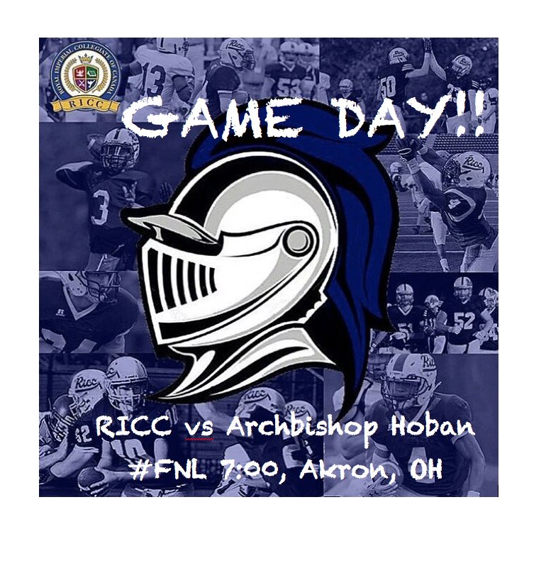 bigtee1323's tweet photo. Game Day!! @RICCfootball Knights vs @HobanFootball Knights. https://t.co/OhkRH57Gjr