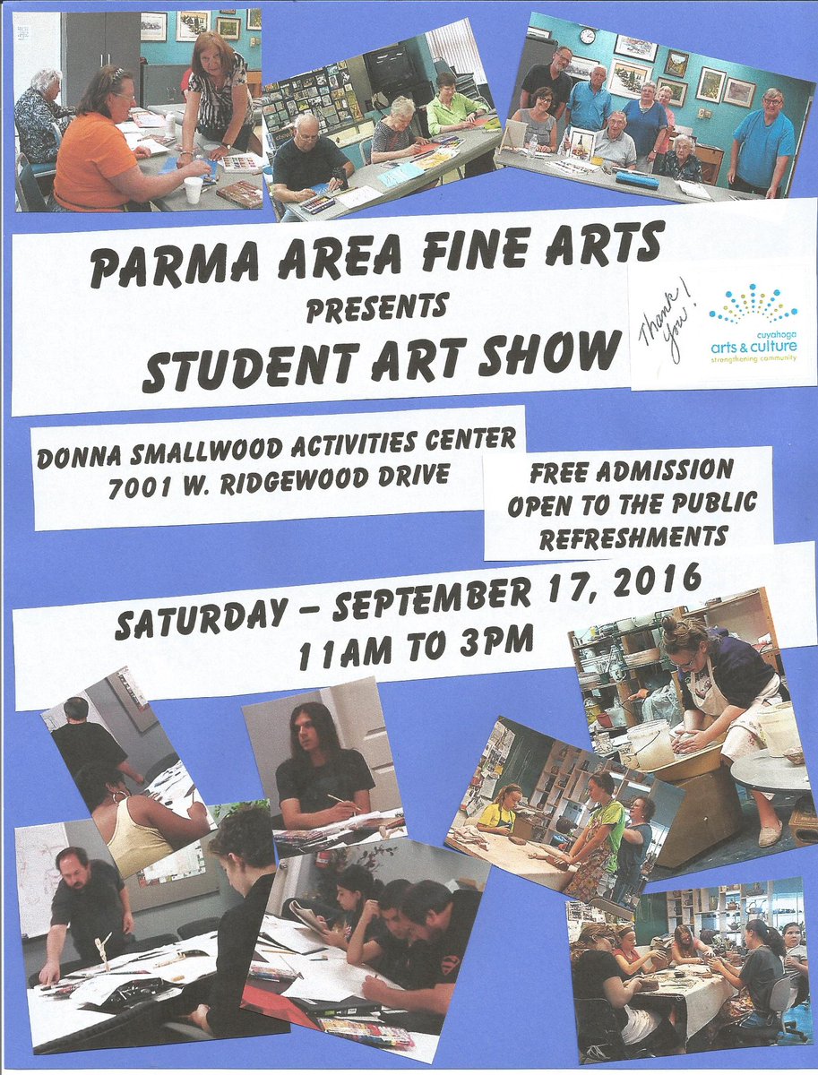 Drop by PAFAC Student Art Show on Saturday and check out what the students have created. <a href="/CuyArtsC/">CuyahogaArts&Culture</a>