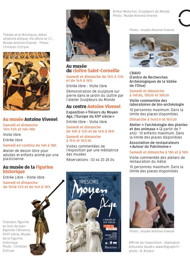 AVivenel's tweet photo. Programme riche et varié pour les #JourneesduPatrimoine dans les musées de la ville de #compiegne ! https://t.co/Q04jKZANG5