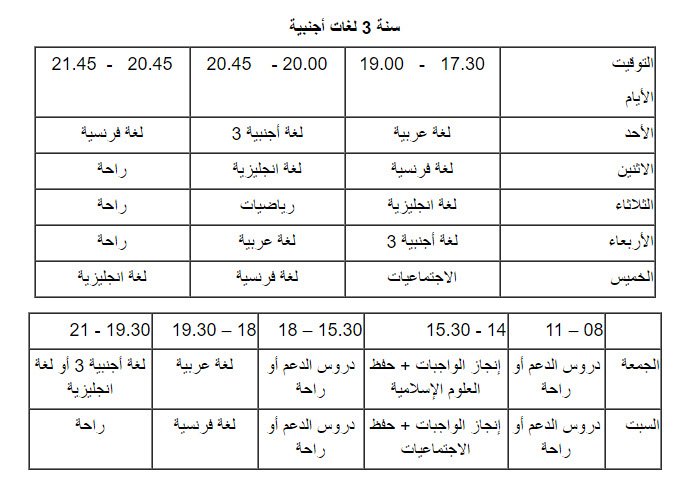 Uzivatel بكالوريا الجزائر Bac Na Twitteru جدول زمني مقترح لتنظيم الوقت المنزلي من أجل المراجعة للبكالوريا لجميع الشعب