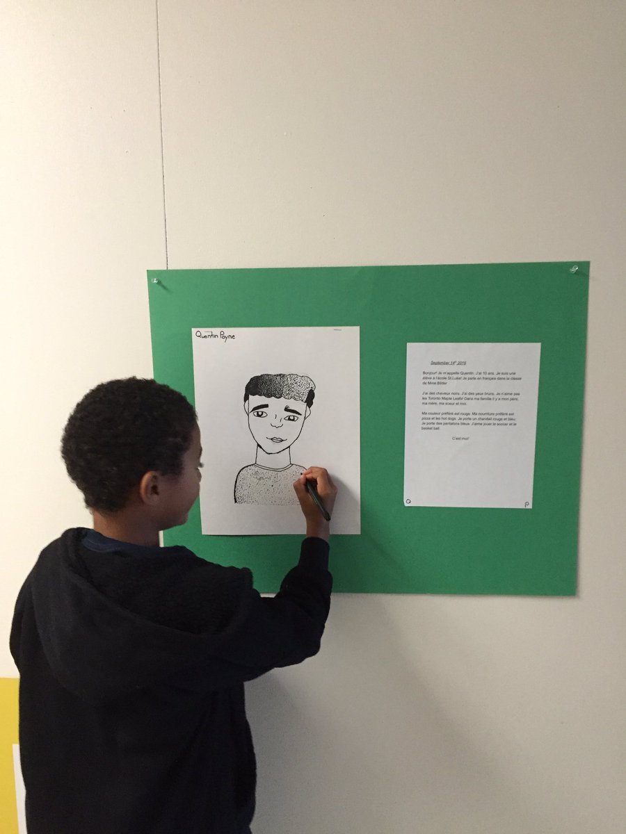 HBilder's tweet image. Using #verticalspaces to complete our self portraits today. #ocdbarts