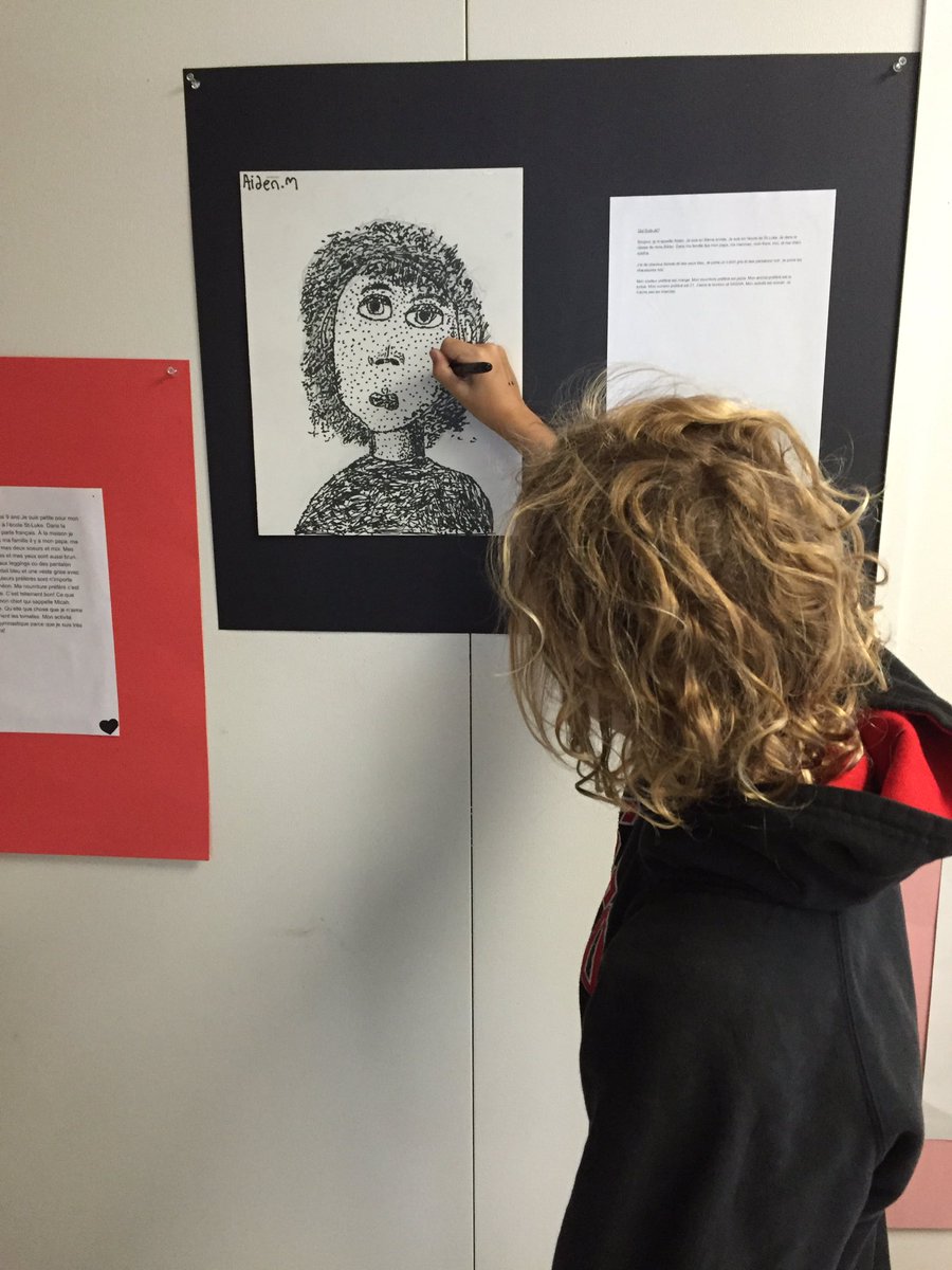 HBilder's tweet image. Using #verticalspaces to complete our self portraits today. #ocdbarts