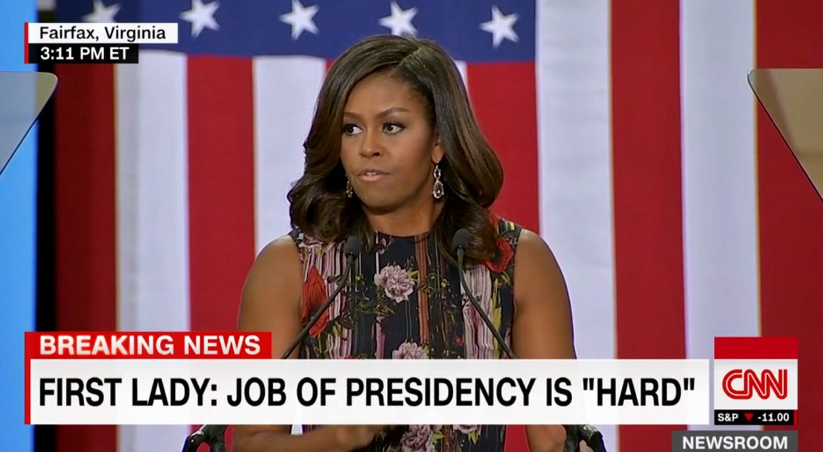 mic's tweet photo. "When you’re making life or death decisions, a president can’t just pop off.” - @FLOTUS https://t.co/rc4QGpmqHh