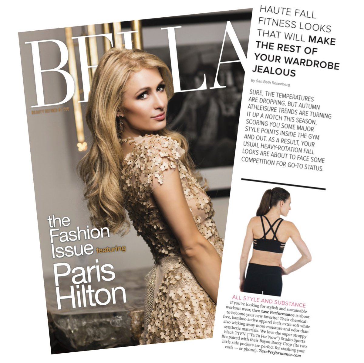 Loving the <a href="/tascperformance/">tasc Performance</a> "Ta Ta For Now" (or the "I Need This Now") bra in this month's @BellaNYCMag #smacktastic