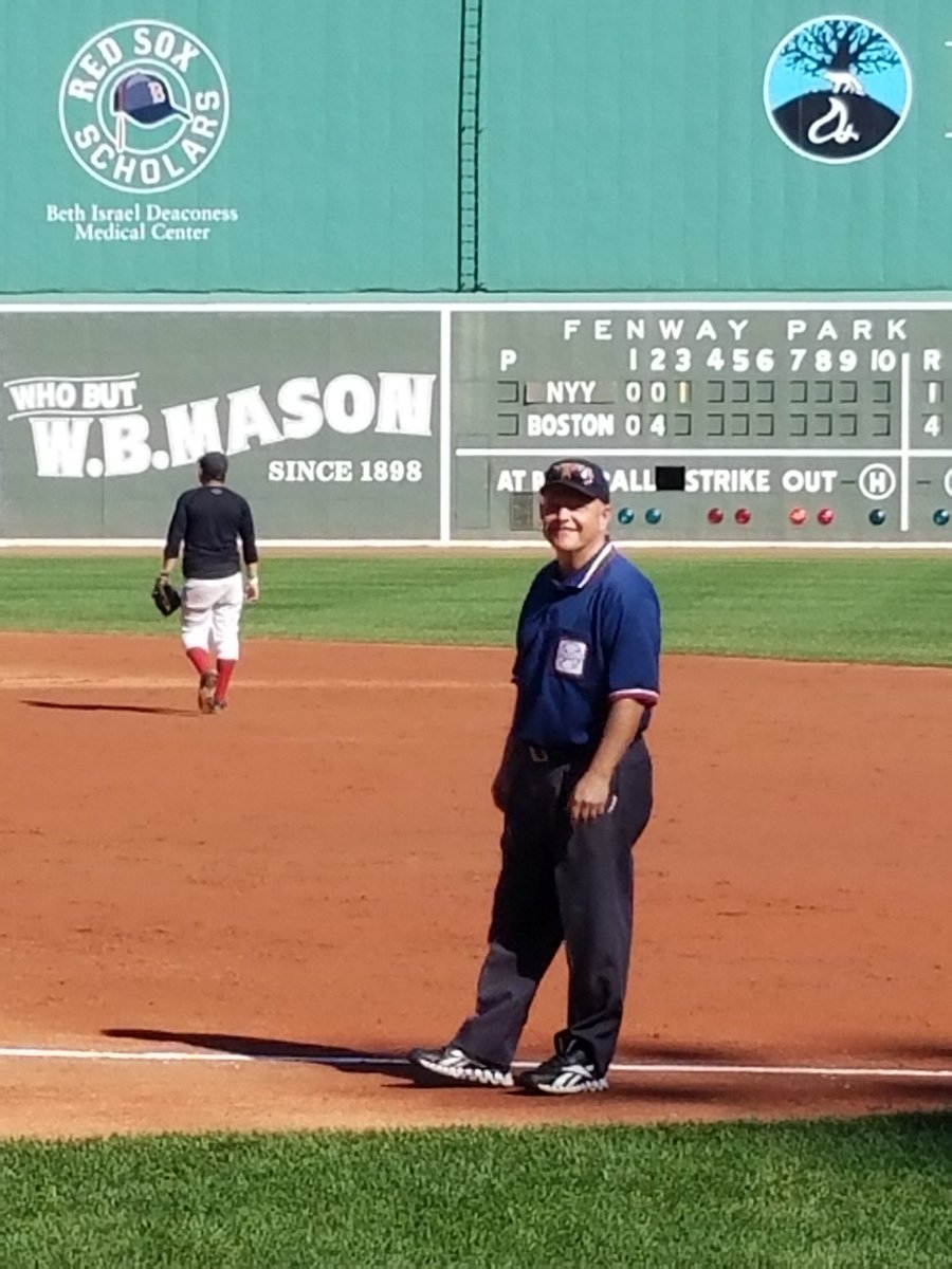 KeithUMP's tweet image. Worked an exhibition game today at Fenway, truly a live the dream moment @RedSox @fenwaypark