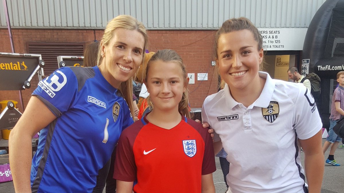 Great game #EnglandLadies Nina future international Thanks @amy_turner4 and @carlytelford1 for spending time with us