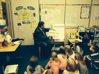 MthorebIC's tweet photo. Superintendent Salerno as a  mystery reader! Thanks to him. #lovereading https://t.co/lyRndrjfRd
