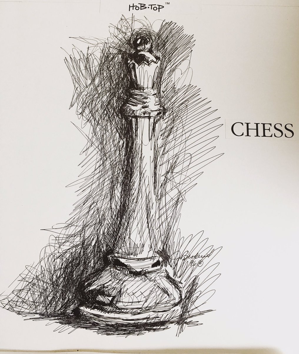 Hob_Top's tweet photo. Original design of the 'Queen is King' #chess #hobtop #tshirt 👑 #penandink #art #berkshires https://t.co/ZChHKO8UeH