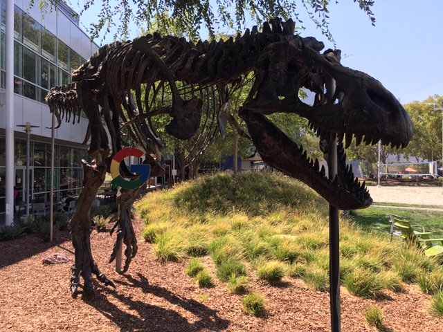 googlearts's tweet photo. Did you know that @Google actually has its own T-Rex? Say hi to Stan. #PreviouslyOnEarth https://t.co/no3yeKGJmX