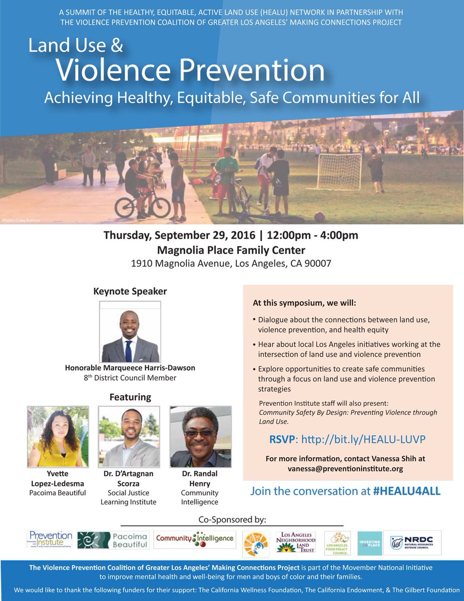 Strat_Alliance's tweet photo. Registration now open for 9/29 summit in #LosAngeles on #landuse &amp;#violence #prevention!Download flyer to learn more https://t.co/oJiAuxveUl