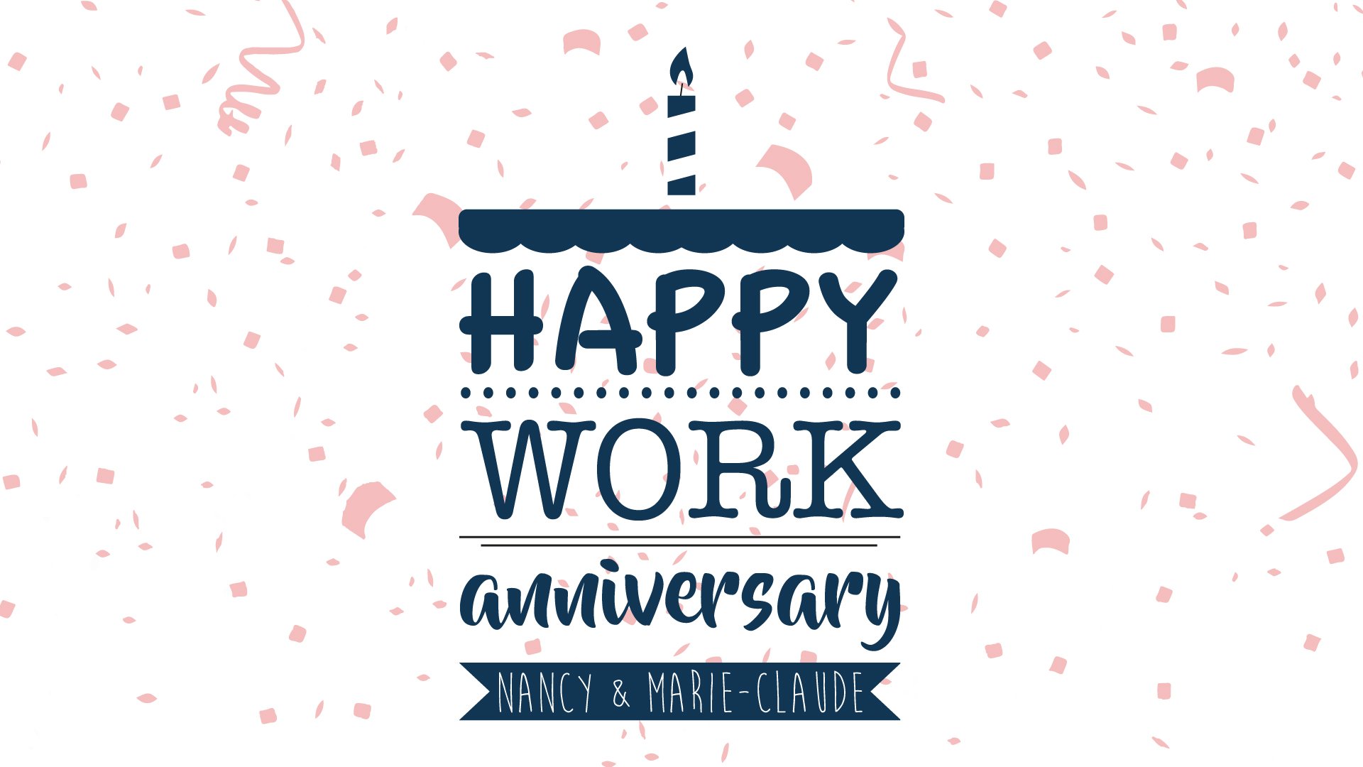 Happy 16th Work Anniversary Game On On Twitter: "This Month We Are Celebrating Two Work Anniversaries!  Thank You Marie-Claude And Nancy For Your Dedication!  Https://T.co/C8Ixou08Ka" / Twitter